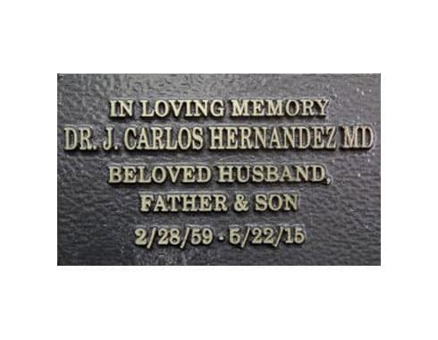 10 By 16 Inch Bronze Memorial Plaque - Marcoza Castings