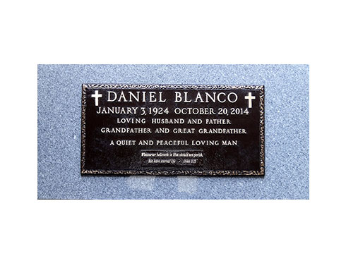 24x12 Single Bronze Marker Plaque - Marcoza Castings