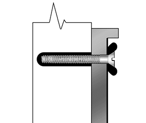 Masonry expansion anchor with rosette for mounting a plaque to brick or concrete