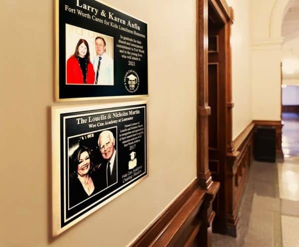 Texans Can Academy donor recognition plaque by Marcoza Castings