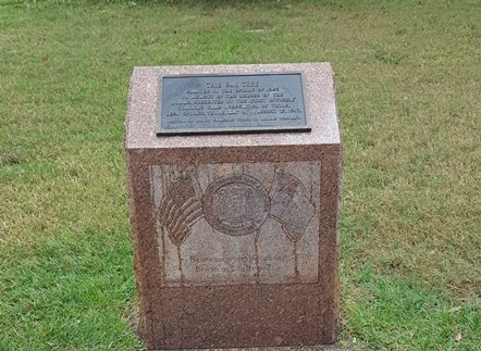 Alamo Bronze Recognition Plaque on Granite