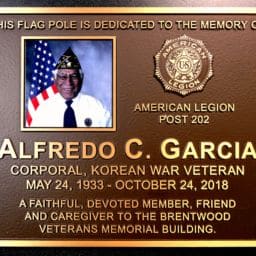 Alfredo Garcia Memorial Plaque