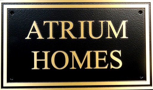 Bronze Atrium Homes Plaque