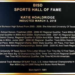 BISD Hall of Fame Hoaldridge Recognition Plaque