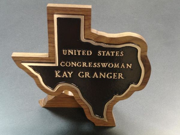 Bronze Desk Marker in the Shape of Texas