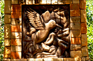 Bronze Hummingbird Fireplace Inset