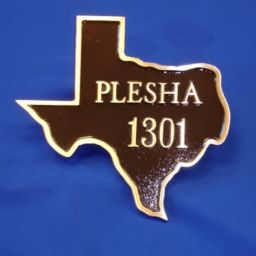 Bronze Texas Address Plate