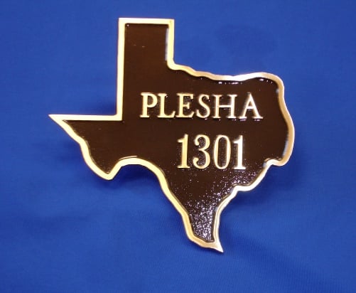 Bronze Texas Address Plate