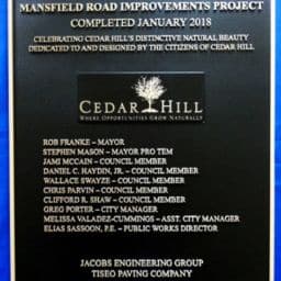 Cedar Hill Dedication Plaque