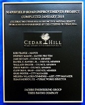 Cedar Hill Dedication Plaque