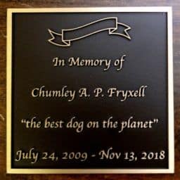 Chumley Bronze Pet Marker Memorial