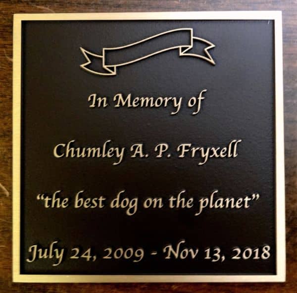 Chumley Bronze Pet Marker Memorial