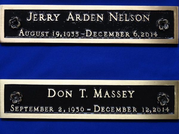 Massey and Nelson Memorial Plaques