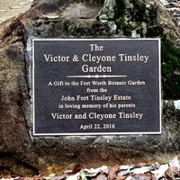 Fort Worth Botanical Gardens Bronze Tinsley Plaque