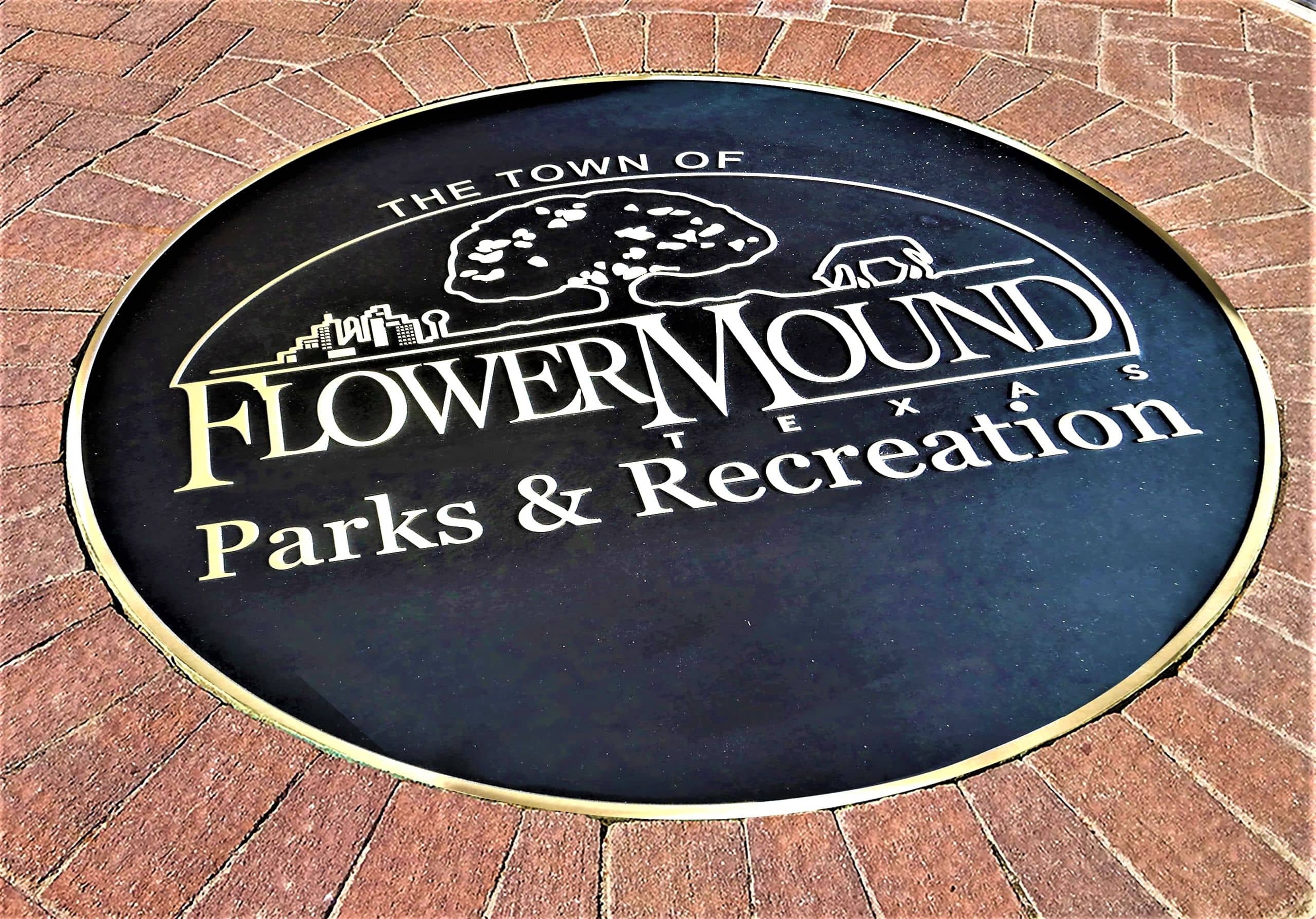 Flower Mound Parks Recreation - bronze in ground plaque
