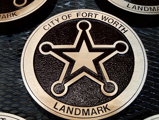 Fort Worth Landmark Plaque