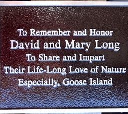 Goose Island Memorial Plaque
