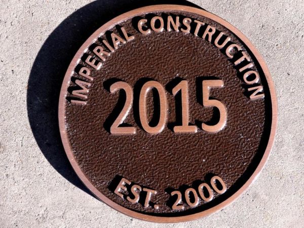 Imperial Construction Plaque