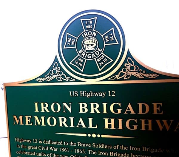 Iron Brigade Bronze Plaque Detail
