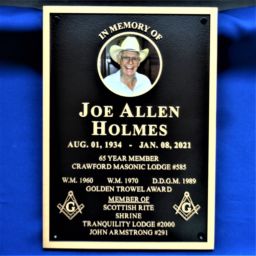 bronze photo memorial plaque