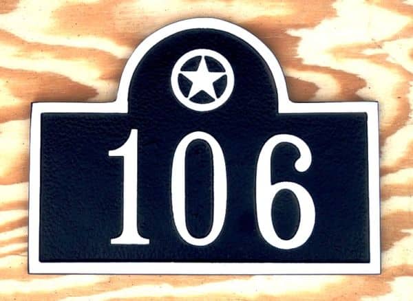 Lone Star Address Plate