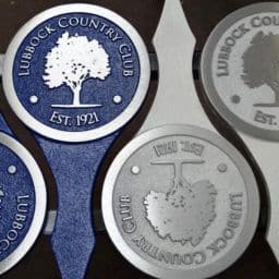 Lubbock Country Club Aluminum Golf Marker Plaques