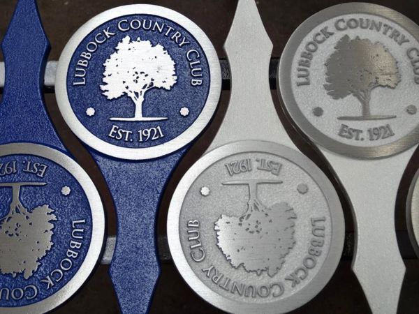 Lubbock Country Club Aluminum Golf Marker Plaques