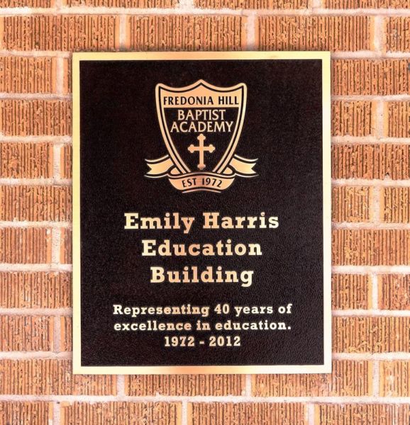 Emily Harris Dedication Plaque
