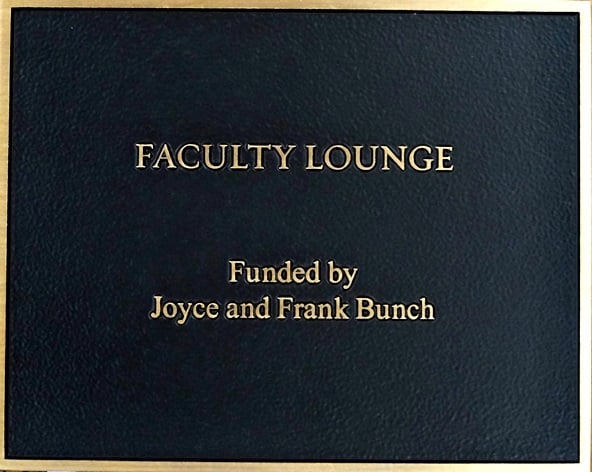 SWB Faculty Lounge Donor Plaque