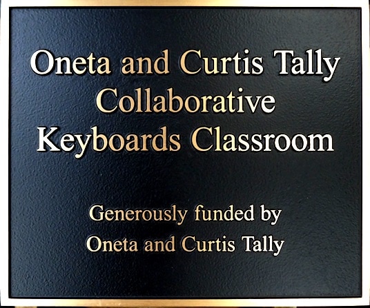 SWB Keyboards Donor Plaque