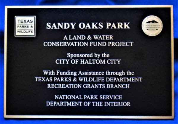 Bronze plaque