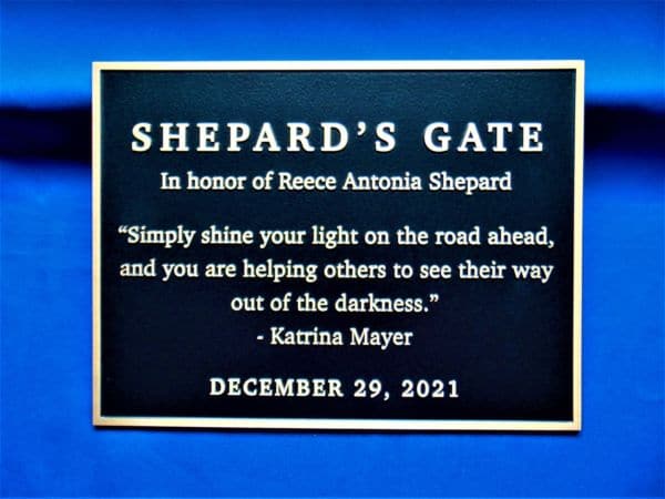 bronze memorial plaque Shepards Gate - Marcoza Castings