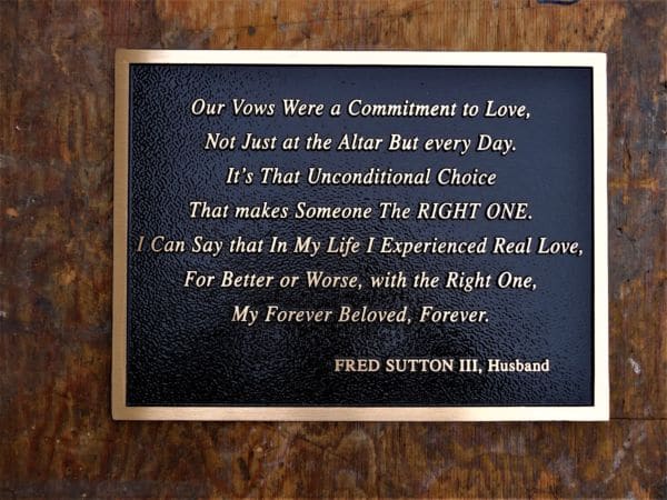 Sutton Remembrance plaque