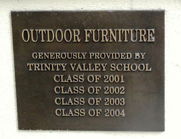 Trinity Valley School Bronze Donor Plaque