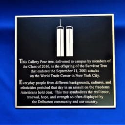 Twin Towers bronze plaque