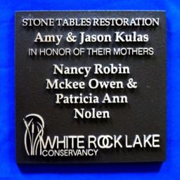 White Rock Lake Conservancy Dedication Plaque