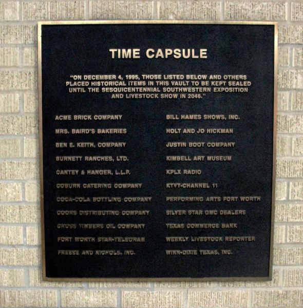 Will Rogers Memorial Center Time Capsule Plaque