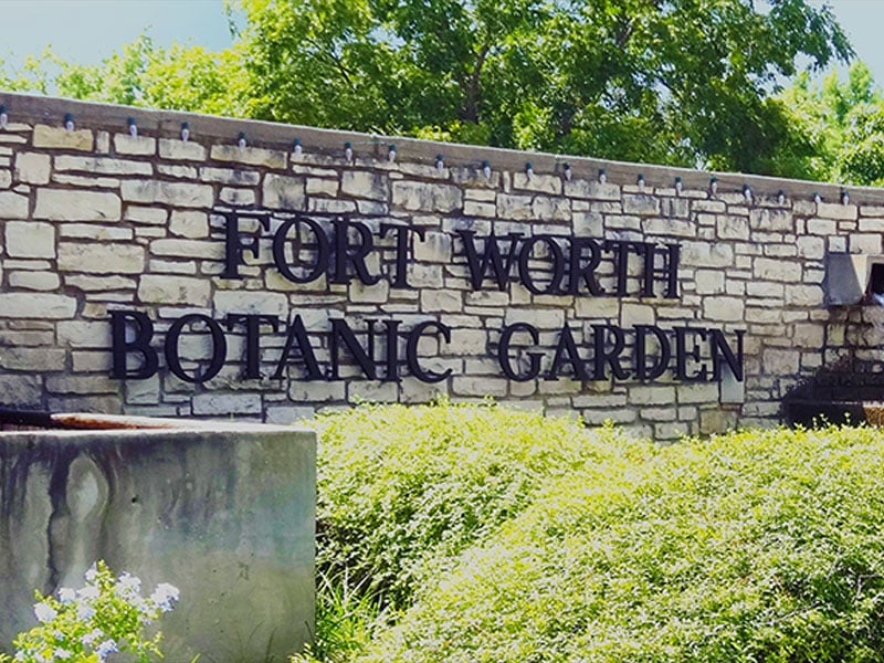 Fort Worth Botanic Garden Architectural Lettering