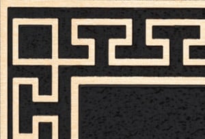 Greek Key Borders on Wood Bronze