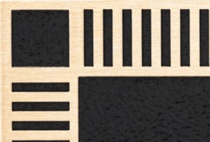 Piano Key Borders on Wood