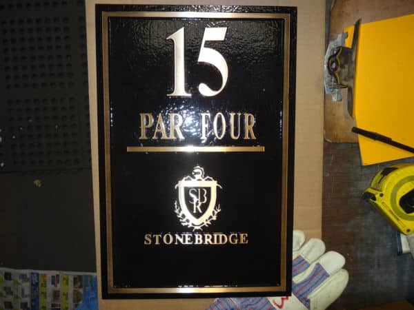 Bronze Golf Sign Par Four Stonebridge - Marcoza Castings