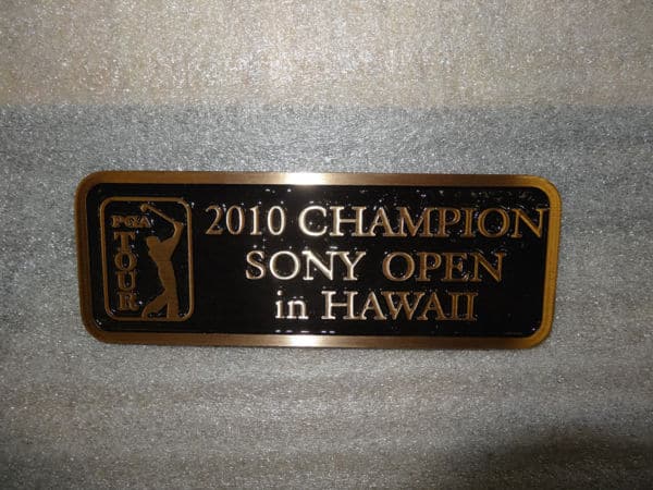 Bronze Plaque Pga Tour Champion 2010 - Marcoza Castings