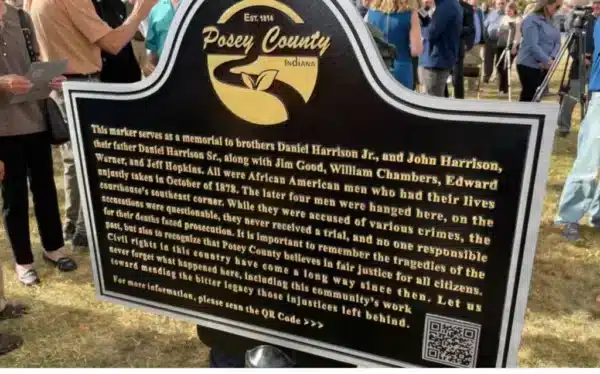 Mount Vernon  Posey County IN historical plaque - Marcoza Castings