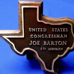 Nameplate in the Shape of Texas